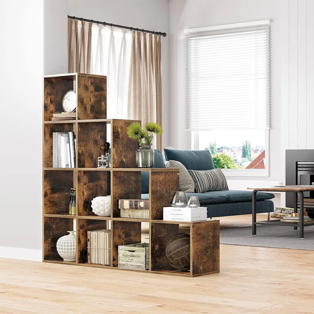 Étagère de rangement anti-encombrement, bibliothèque stable 10 cases - 7