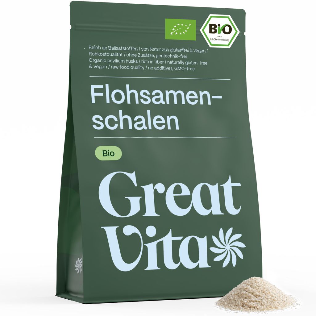GreatVita Flohsamenschalen 500g | aus biologischem Anbau Produktbild 