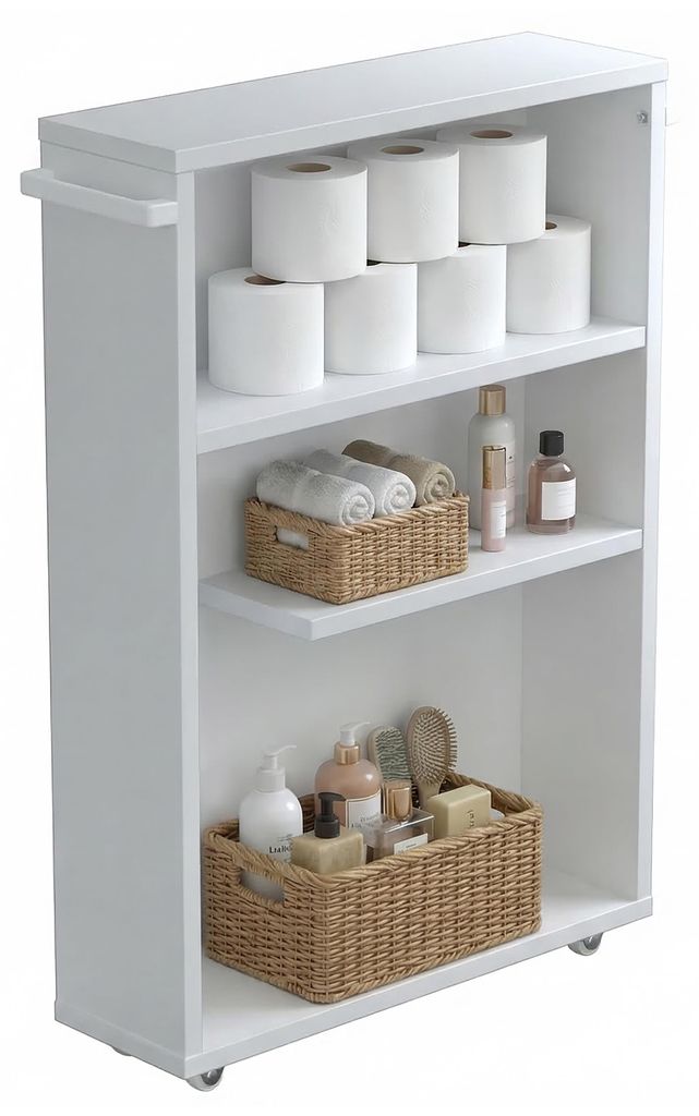 Dřevěná koupelnová skříňka Nilari 61 x 20 x 45 Obrázek produktu 