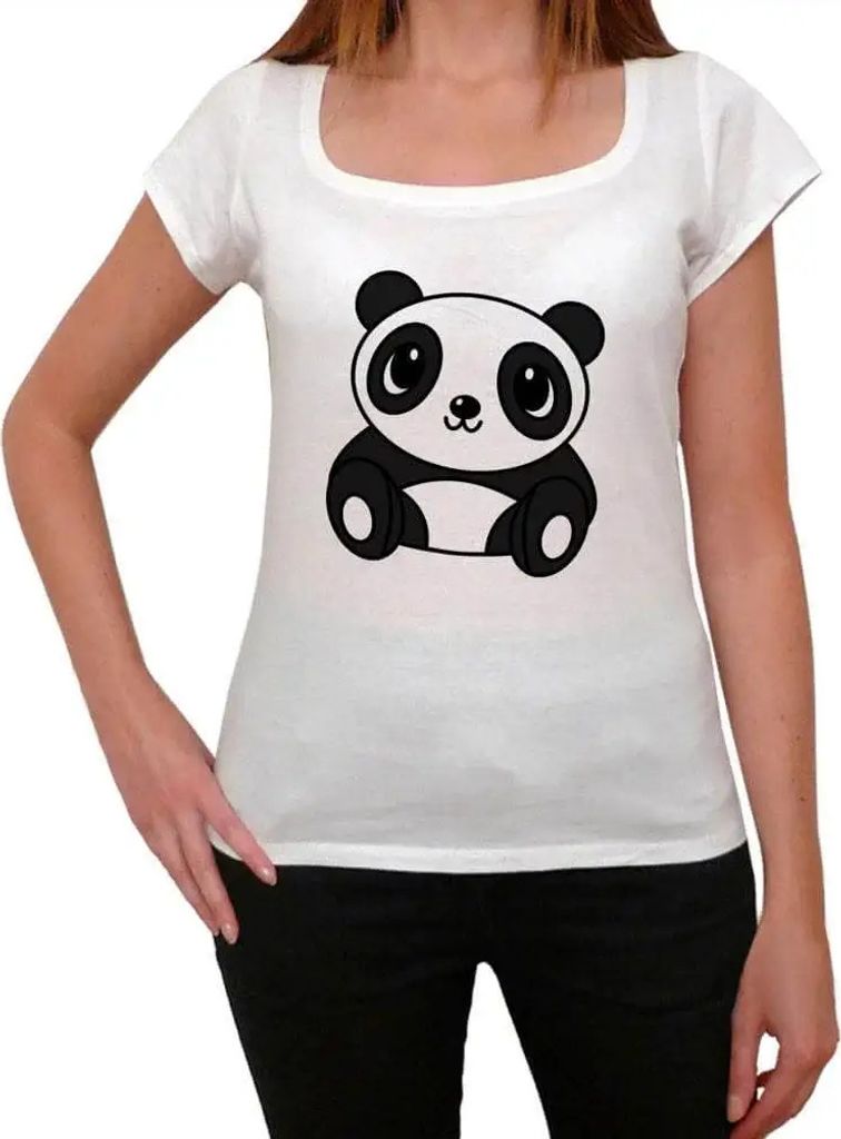 Damen Grafik T-Shirt Panda 10 Geschenk 10. Geburtstag Jahrestag 10 Jahre Jubiläum 10 Jährige Frau Jahrgang 2014 Kurzarm Lustige Druck