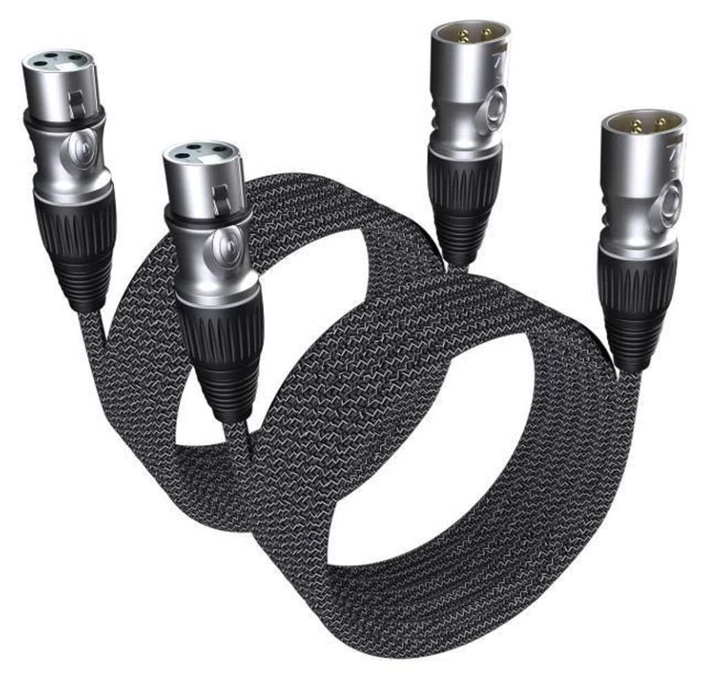 GeoHN.G XLR auf XLR Kabel 5M-2 Pack 3-Pin Mikrofonkabel Produktbild 