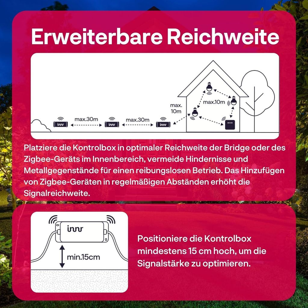 Innr Kugelleuchten für Außen, funktioniert mit Hue*, IP65 Produktbild 6