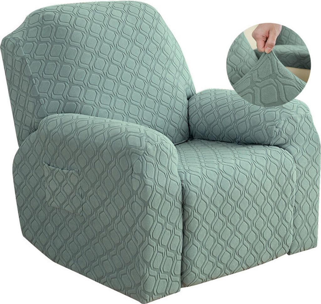 (Hellgrün)Liegestuhlbezug Stretch-Relaxsesselbezug Schaukelstuhl Sessel-Überwürf Elastisch Ruhesessel Stuhlbezug Gestrickter Jacquard für S...