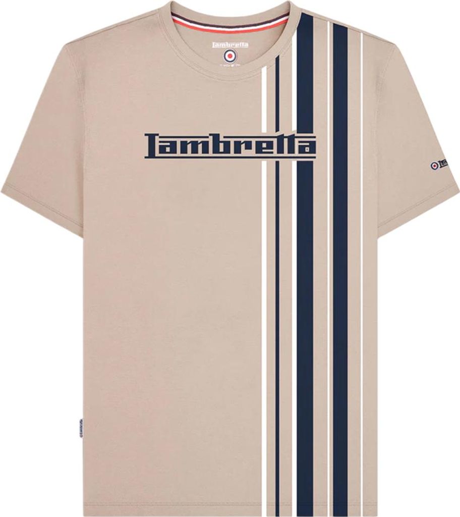 Lambretta - "SS25" T-Shirt für Herren LB243 (XL) (Steinfarben)