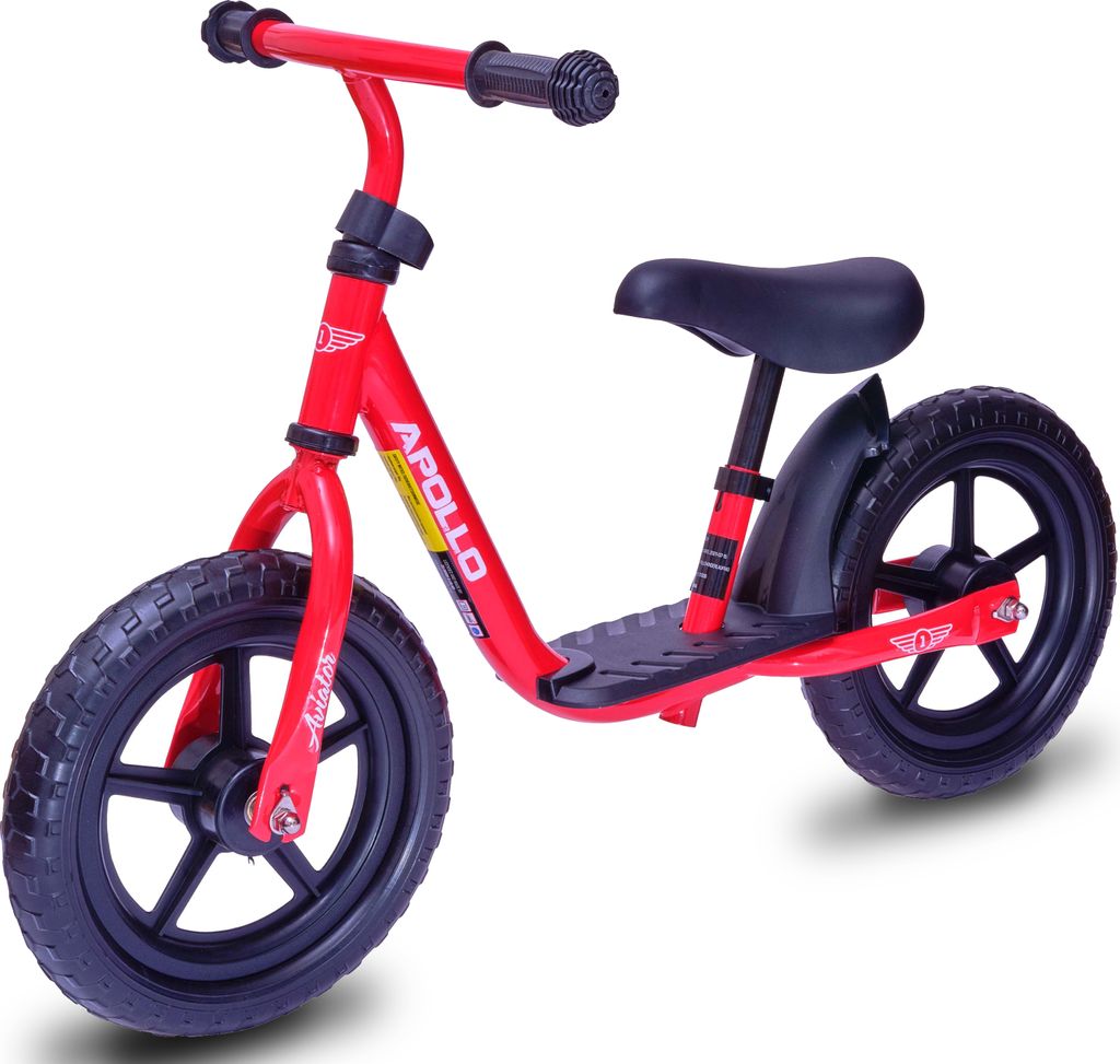Apollo Laufrad Aviator, sicheres Kinderlaufrad 12 Zoll - rot