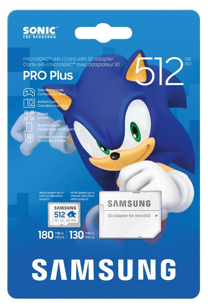 Samsung MB-MD512S, 512 GB, MicroSDXC, Třída 10, UHS-I, 180 Obrázek produktu 
