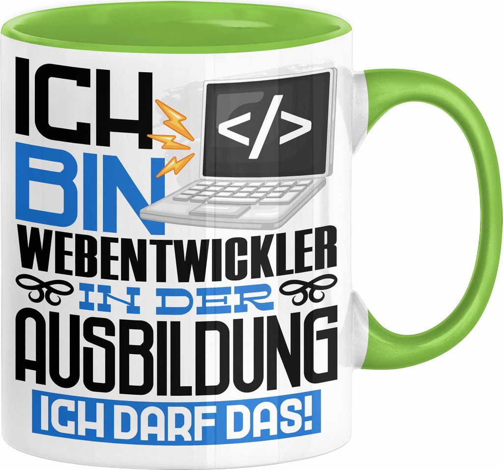 Webentwickler Ausbildung Tasse Geschenk Ich Bin Produktbild 