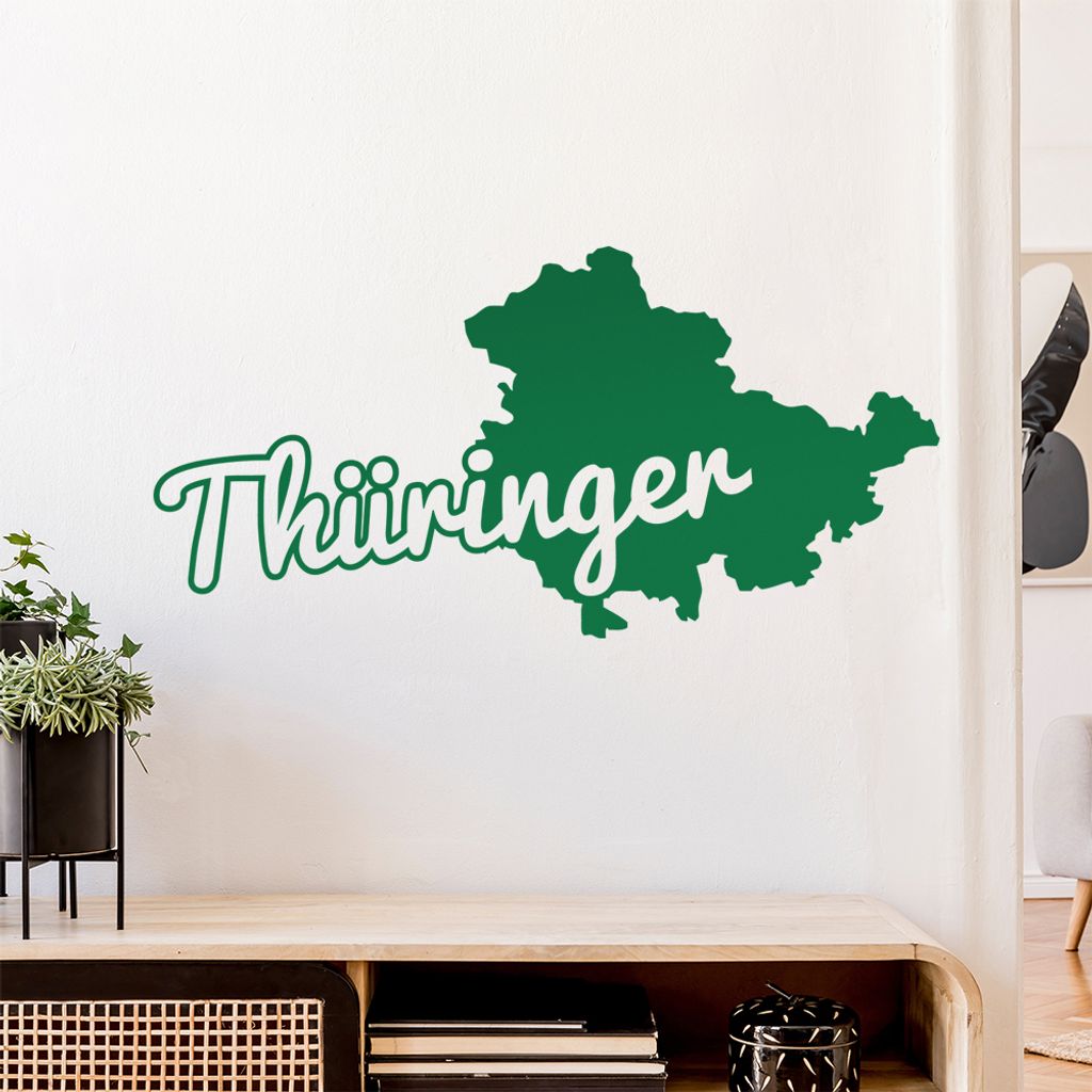 Thüringen Thüringer Herkunft Wandtattoo Wandaufkleber Wall Sticker - Dekoration, Küche, Wohnzimmer, Schlafzimmer, Badezimmer