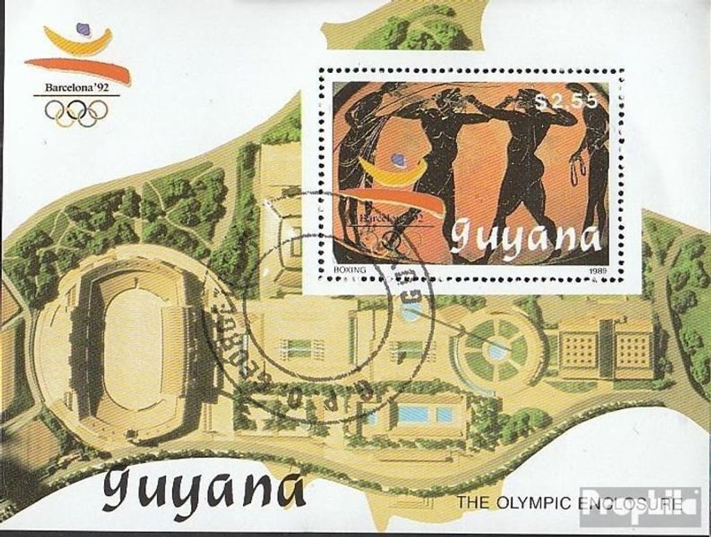 Briefmarken Guyana 1989 Mi Block66 (kompl.Ausg.) gestempelt Antike Vasenzeichnungen