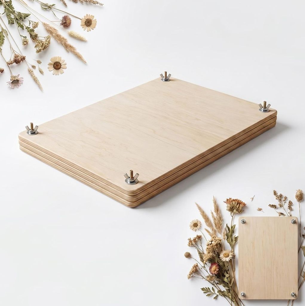 HOLZPRESSE ZUM TROCKNEN VON KRÄUTERN UND BLÄTTERN 40x30 cm Produktbild 