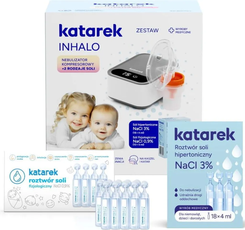 Katarek Inhalo Atomiseur Silencieux à Compresseur avec Masque Enfant