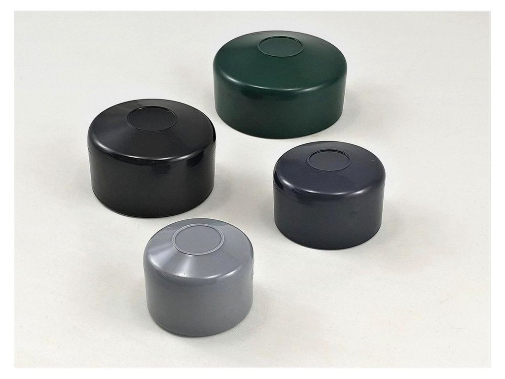 5 Stück runde Pfostenkappen für Zaunpfähle 42,4 mm (1 1/4 Zoll) Grün