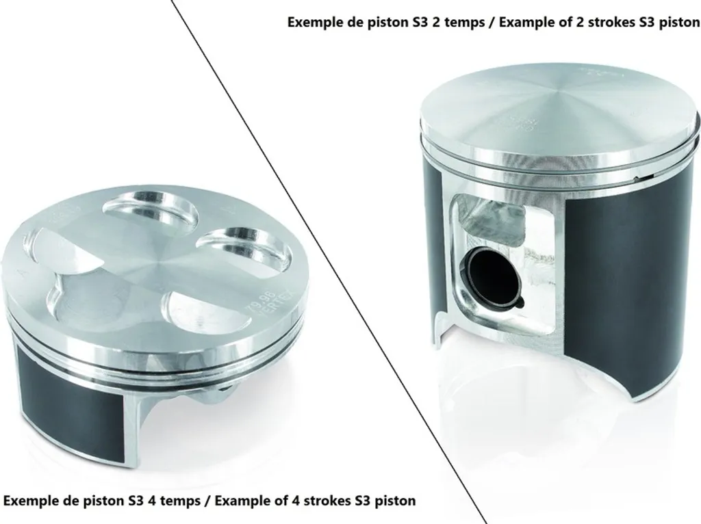 Piston en fonte S3 Ø 53,95 mm pour Sherco TR125 et Beta Rev/Evo