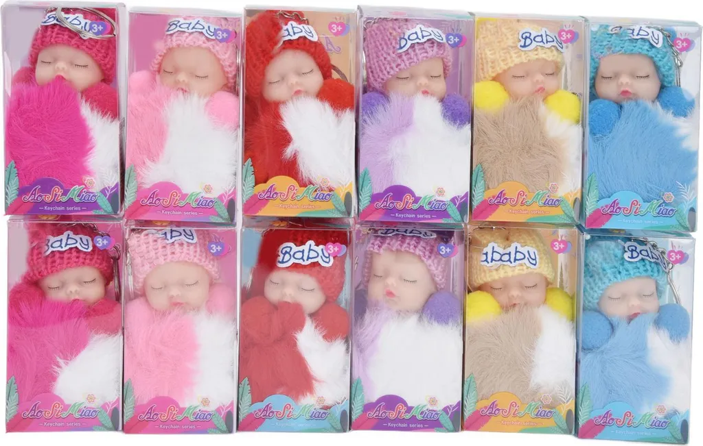 12 Portachiavi Bamboline Dormienti per Feste - Gadget Fine Compleanno - 2
