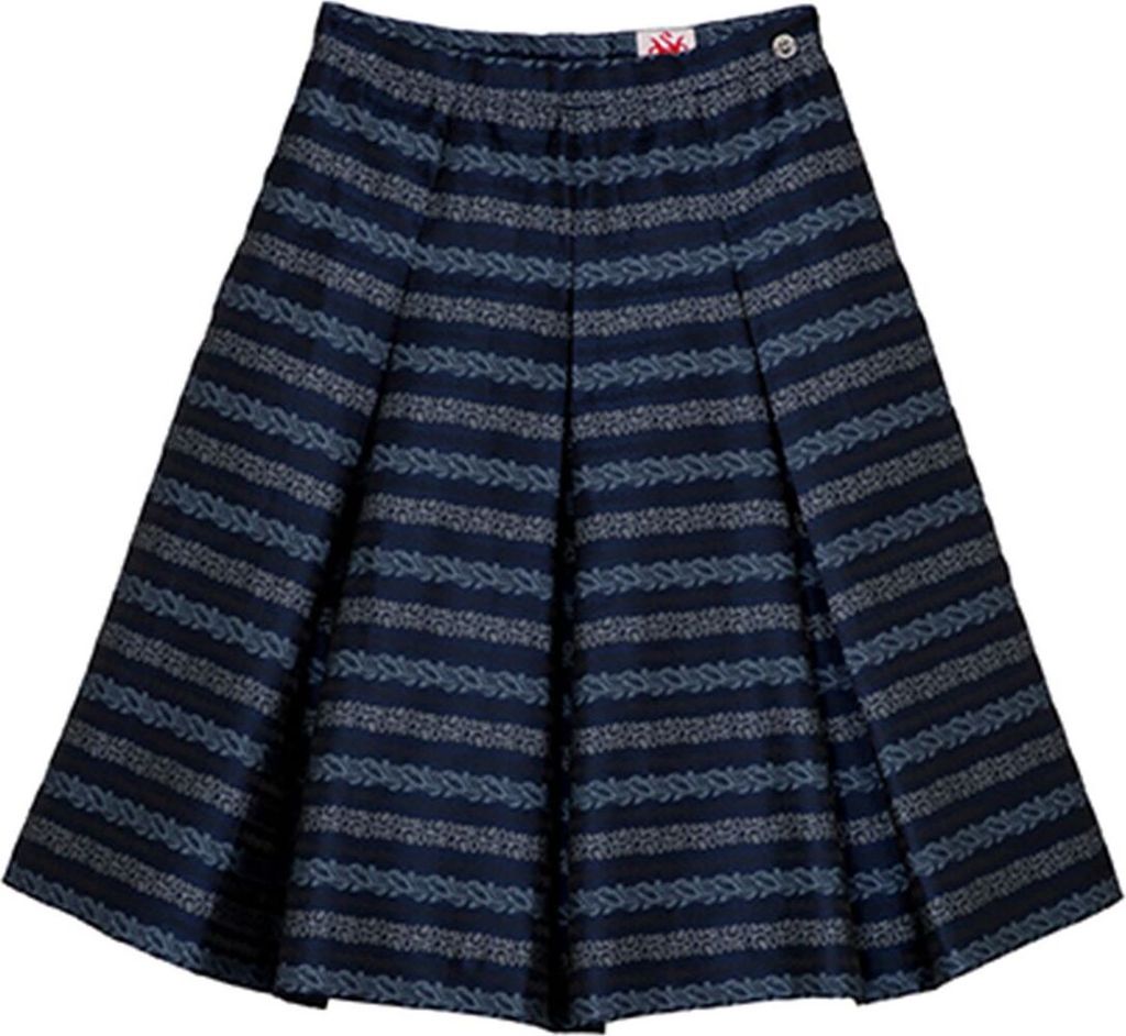 Damen Trachtenrock 'Blair' Elegant Vintage Knielang Röcke 60 cm, Farbe:Dunkelblau, Größe:40/L