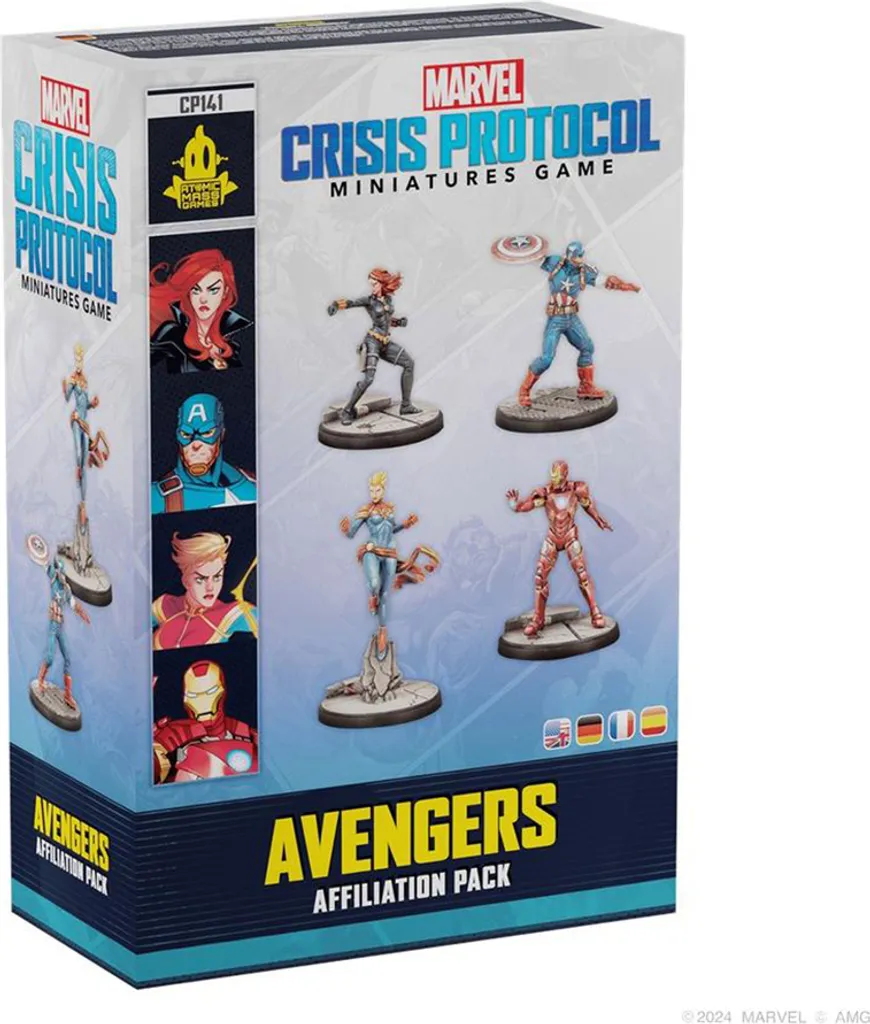 Avengers Affiliation Pack Marvel Crisis Protocol avec Cartes et Cartes