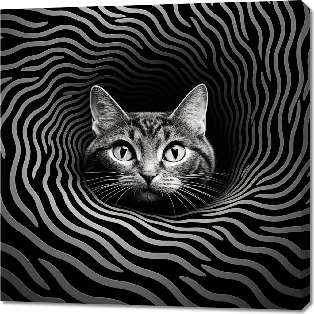 Vendita Quadro Gatto 90x90 cm - Stampa Tela Professionale Alta Qualità - 1
