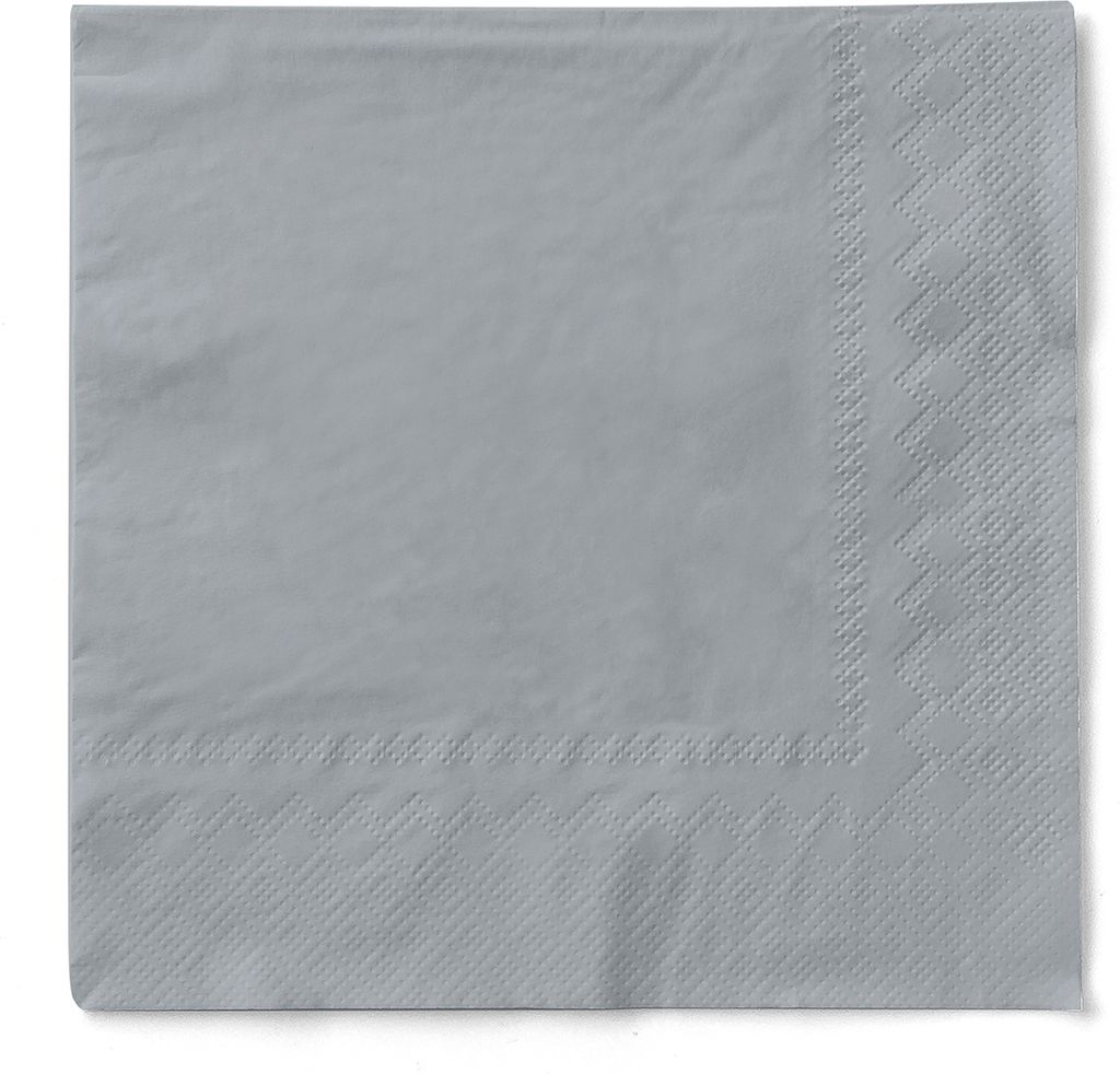 Sovie HOME Serviette Silber aus Tissue 40 x 40 cm, 3-lagig, 20 Stück