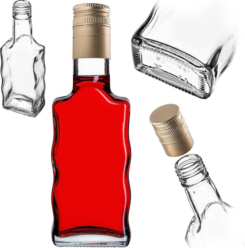 Bottiglia in vetro KADAX per tintura 200 ml con tappo lungo Immagine del prodotto 