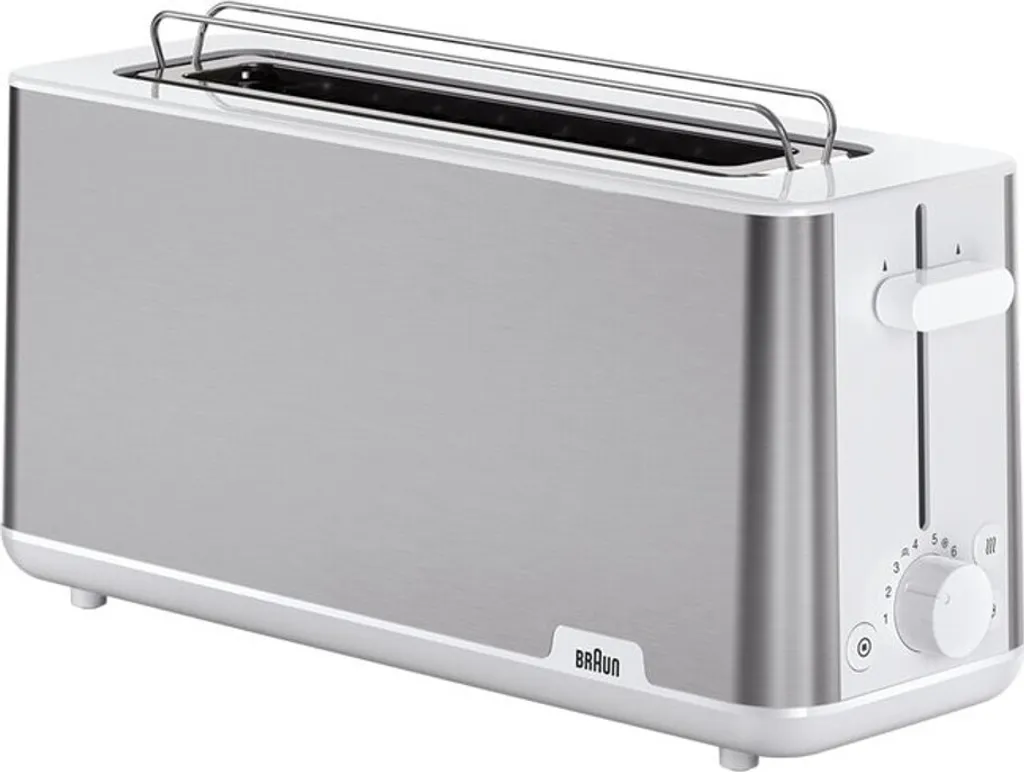 Grille-pain Braun HT 1610 PurShine Blanc avec Support Viennoiseries