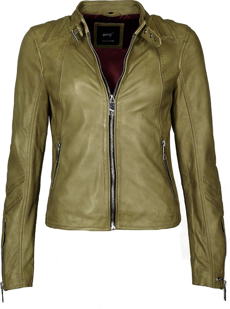 Maze Lederjacke Lindsay Damen forest night 3XL