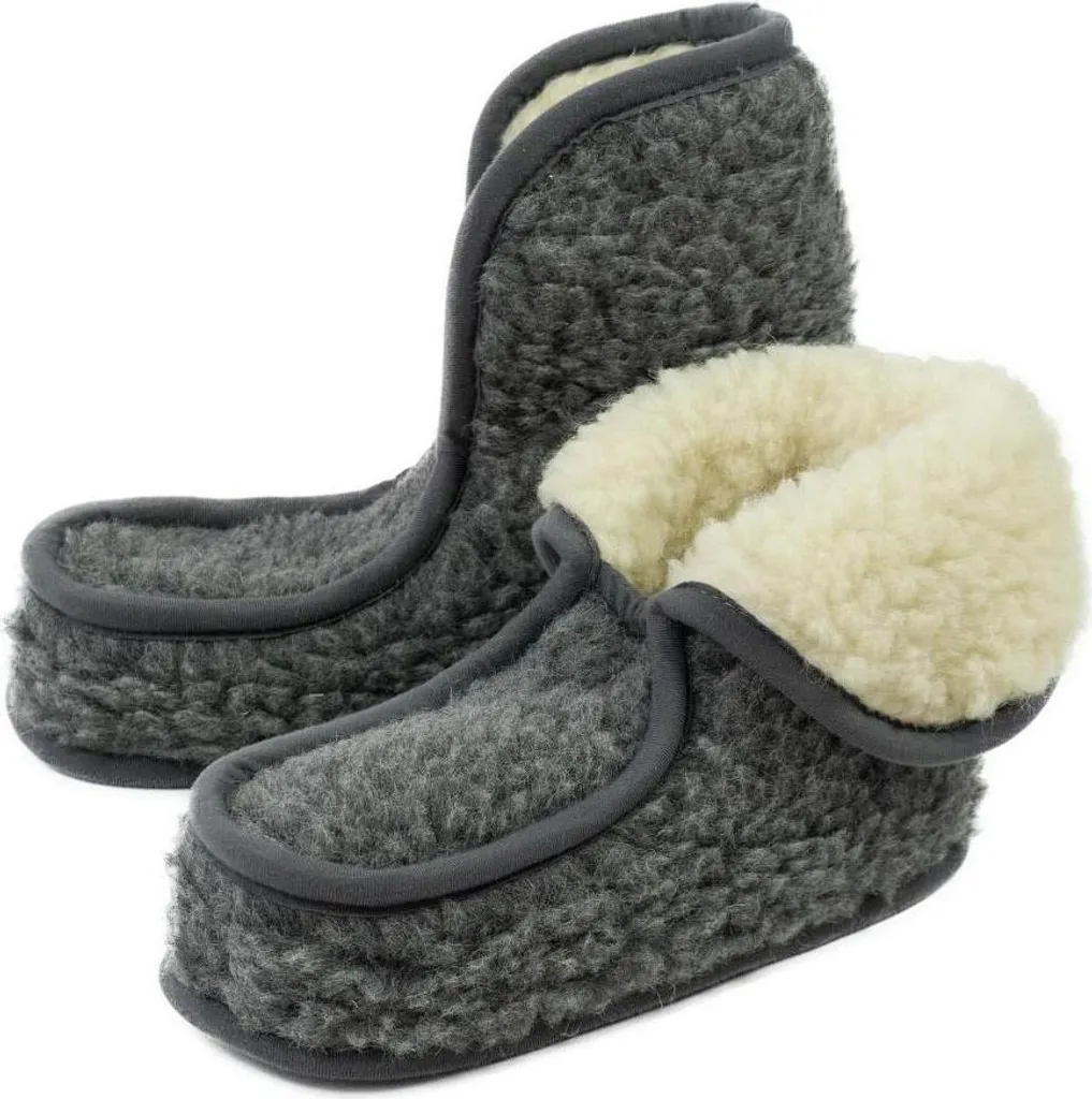 Chaussettes Chauffantes en Laine Naturelle Graphite Pointure 39-40
