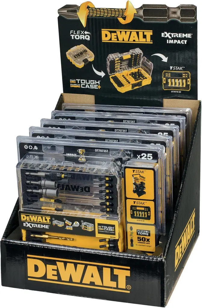 Coffret d'embouts de vissage et forets DeWALT DT70738T-QZ de 25 pièces