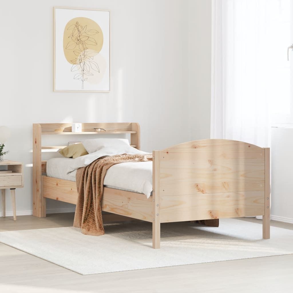 "2026 Promotion" Massivholzbett Schlafzimmer - ohne Matratze - 100x200 cm - Kiefernholz - Polsterbett CC16472