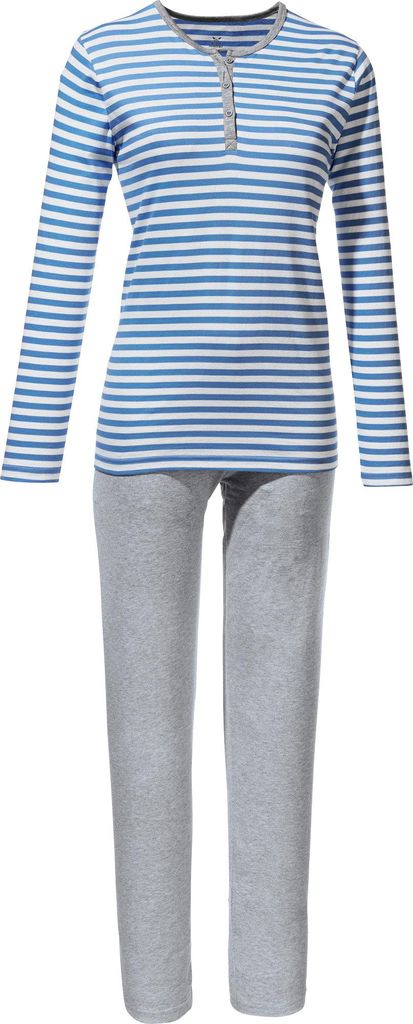 Erwin Müller Damen-Schlafanzug blau 36