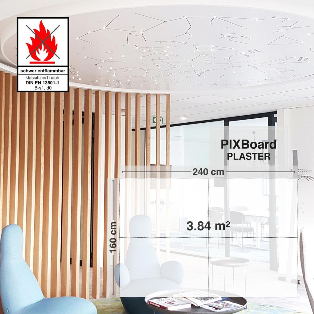Bausatz Pixlum PLASTER LED Sternenhimmel (160 cm x 240 cm) mit 120 PixLEDs - Kaltweiß