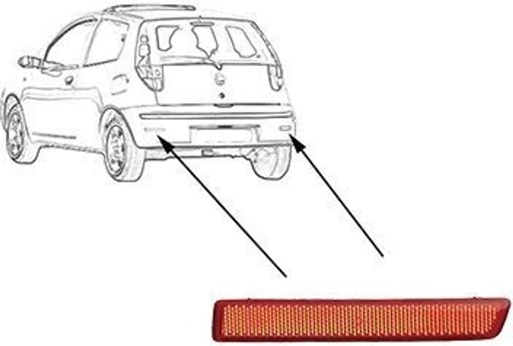 VAN WEZEL Rückstrahler 1622940 Rechts Stoßfänger für FIAT PUNTO (188)