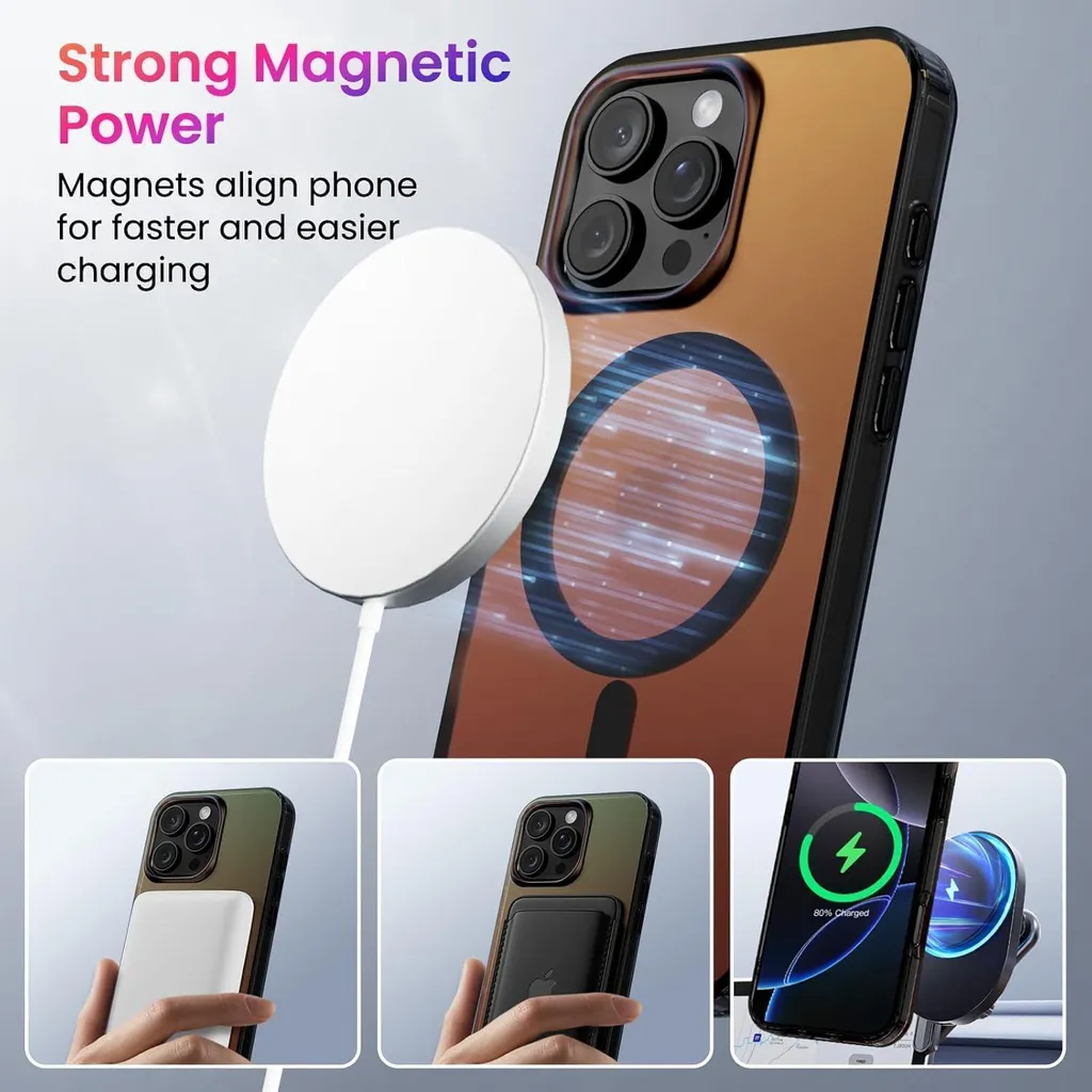Étui MagSafe Fluorescent iPhone 16 Pro Max Design Dégradé Soirée