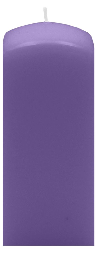 Quader Kerzen Veilchen Lila 25 x Ø 6/6 cm, 4 Stück
