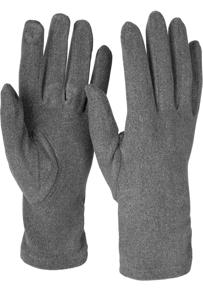 Damen Handschuhe mit Fleecefutter Fingerhandschuhe Unifarbe Einheitsgröße