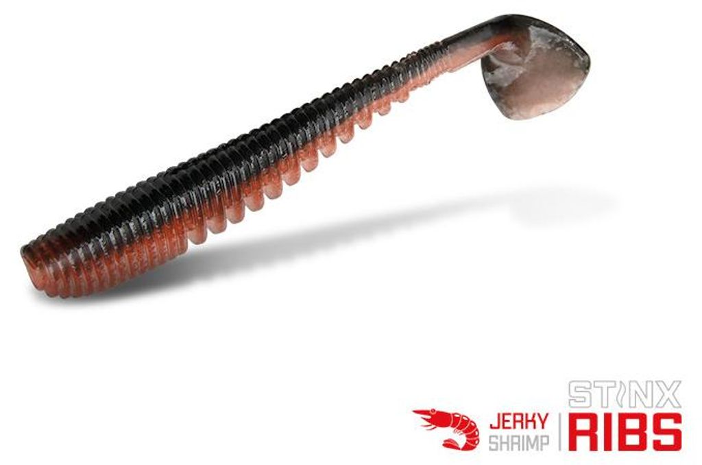 DELPHIN B! StinxRIBS Shrimp, Gummiköder, 5cm, JERKY, 20 Stk, 101003008