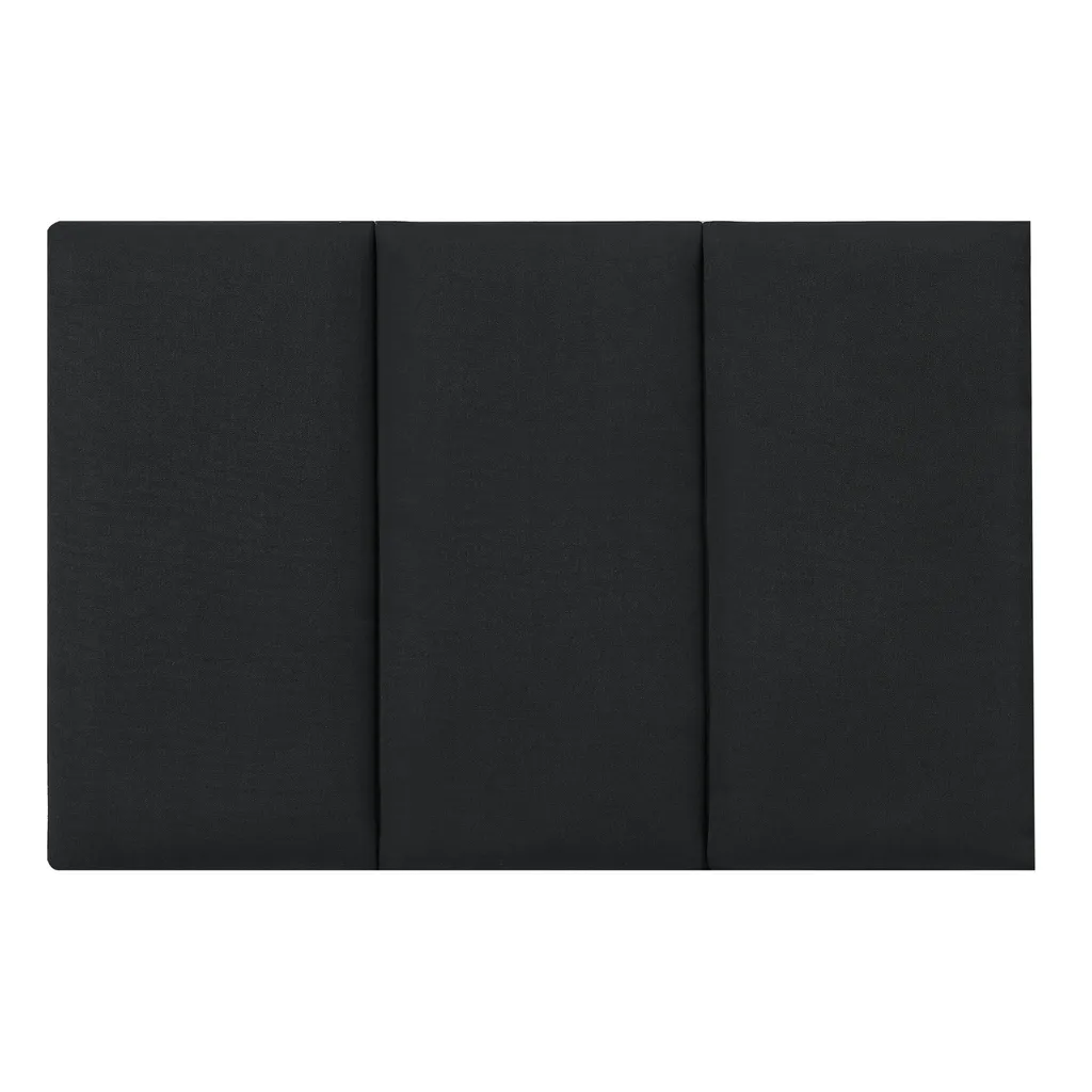 Set de 3 Coussins Muraux Noirs 60x30 cm - Confort Textile et Design