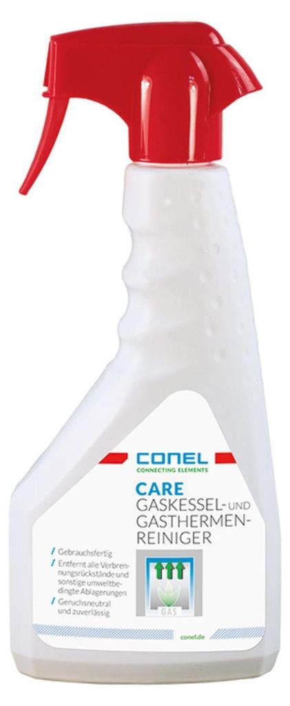 CONEL CARE Gaskessel-Thermenreiniger, Gebrauchsfertig 500 ml Handsprayflasche für Gasthermen & Brennwert