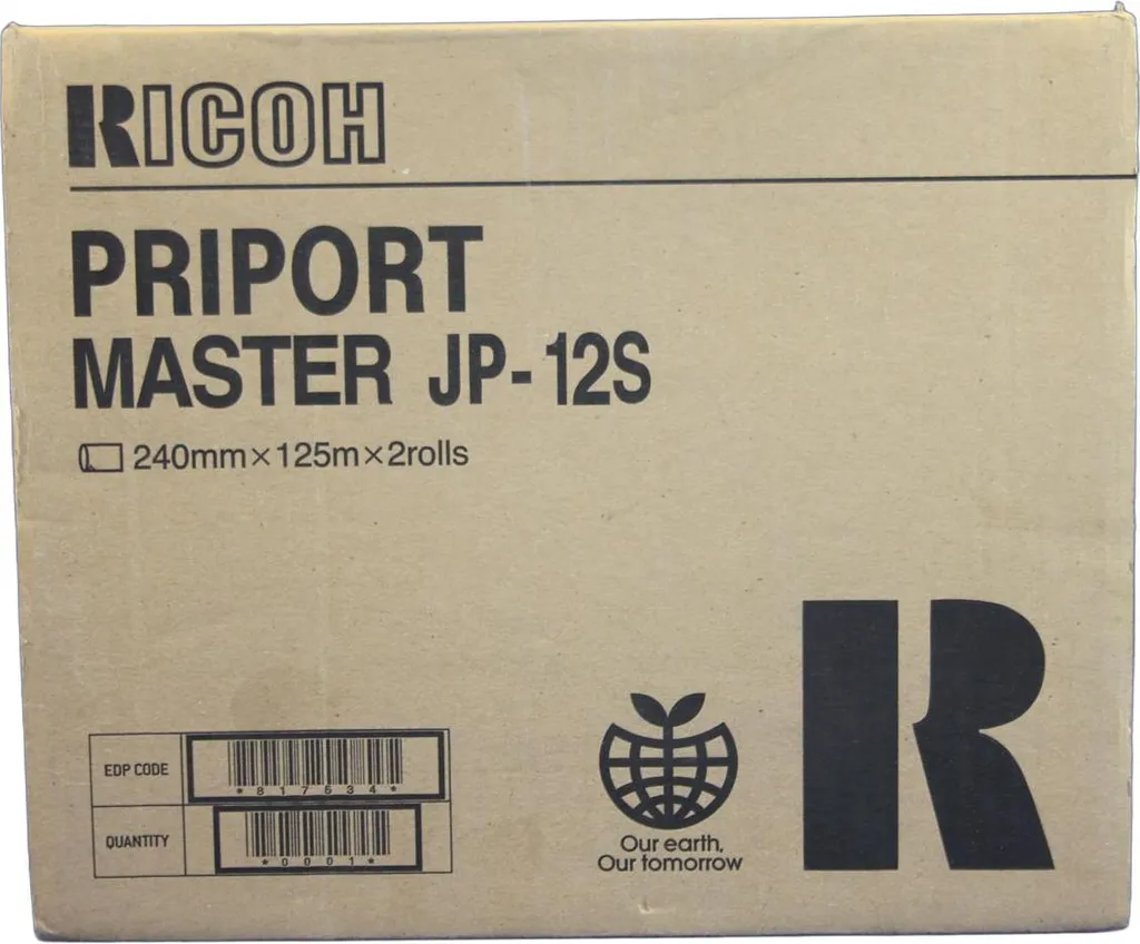 Rouleau Master JP-12S Ricoh 817534 Haute Fidélité pour Format A4 -A