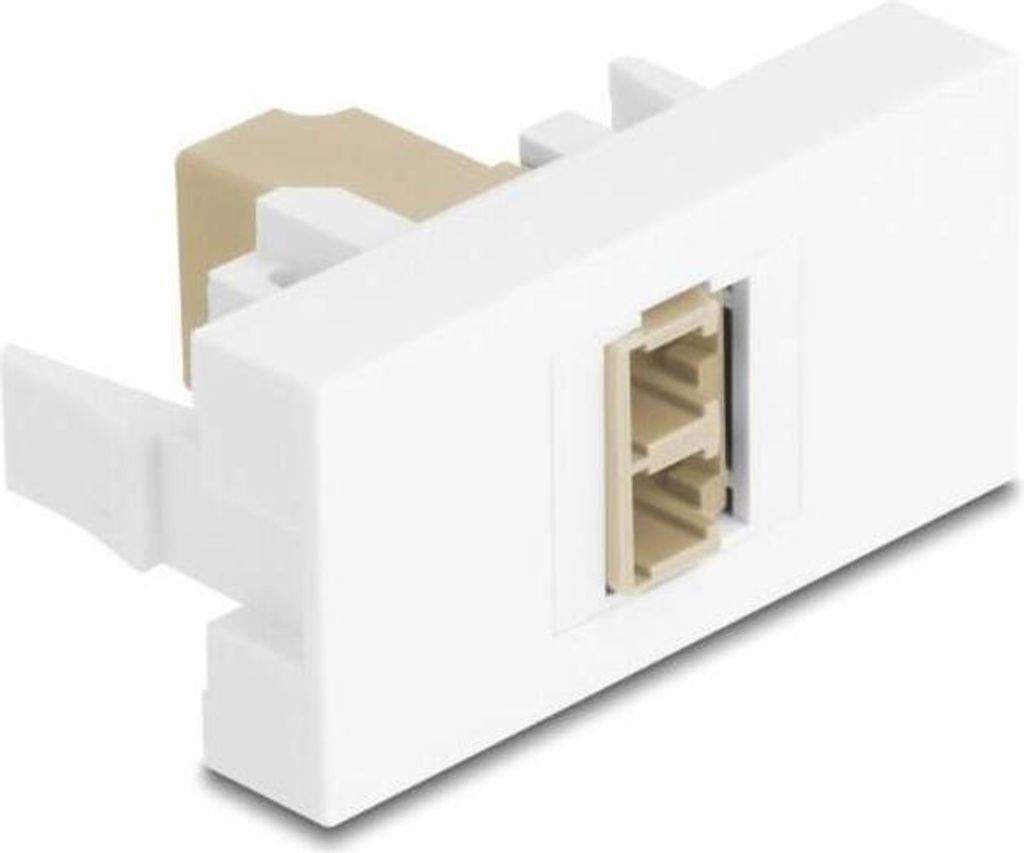 DELOCK Easy 45 Modul LC Duplex Bu > LC Duplex Bu weiß/beige