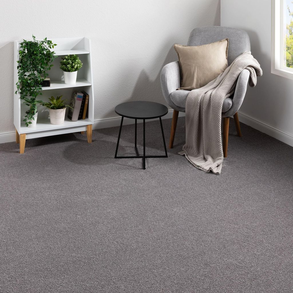 Steffensmeier Teppichboden Elba Meterware | Auslegware für Kinderzimmer Wohnzimmer Schlafzimmer | Taupe, Größe: 100x1000 cm