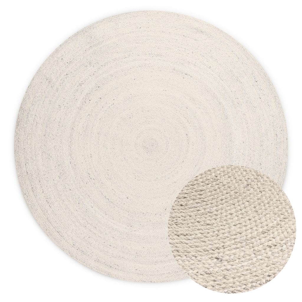 Hanse Home Jute Braided Jute Teppich Rund Rangpur Weiß Produktbild 