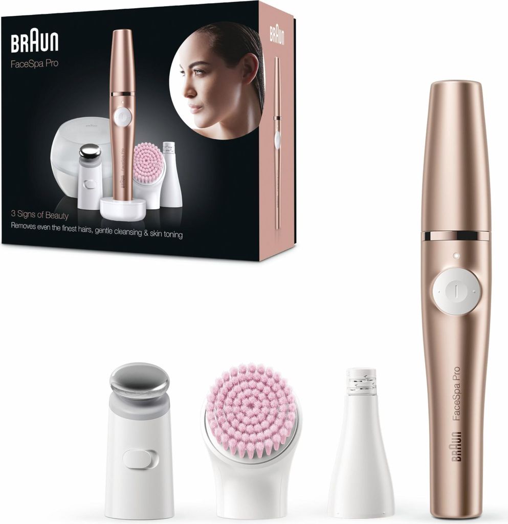 Braun FaceSpa Pro 921, Bronze, Weiß, 10 Pinzette, Kinn, Produktbild 