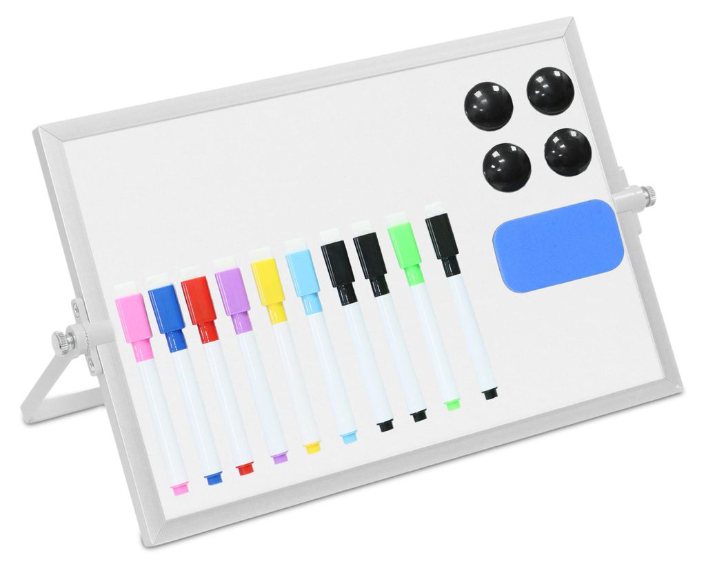 Relaxdays Whiteboard, tafelmodel, 20x30 cm, magnetisch, Productafbeelding 