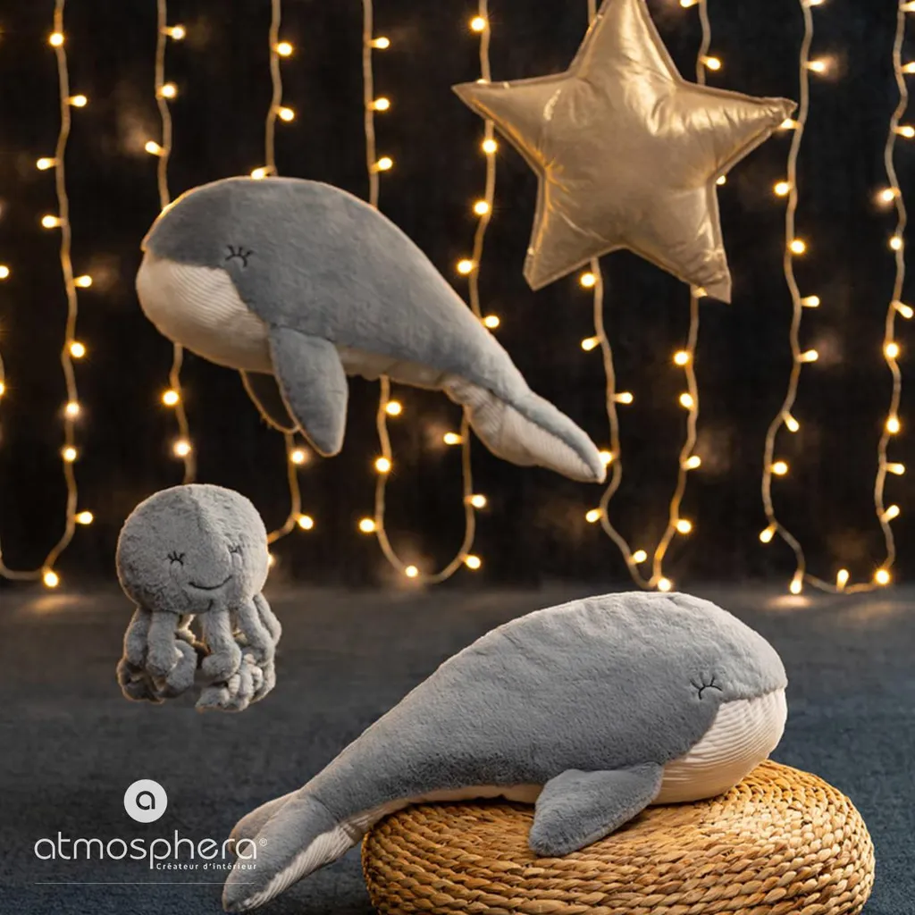 Doudou pieuvre sans plastique 22cm - Peluche sécurisée pour nourrisson