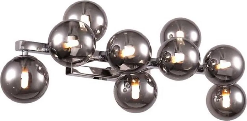 Applique Murale Design Argent 66 cm - Luminaire Moderne Gris de Luxe