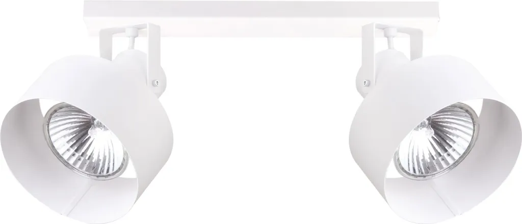 Spot de plafond blanc double E27 15W Rif Plus au design minimaliste chic