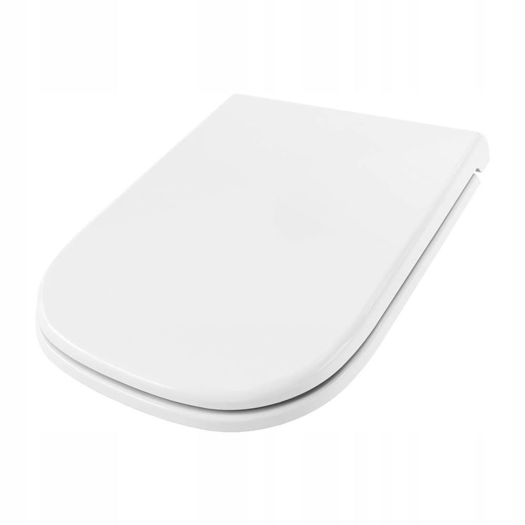 SEPIO Toilettendeckel mit Absenkautomatik, Duroplast Fuen, Rechteckig Weiß , Antibakterieller WC-Sitz