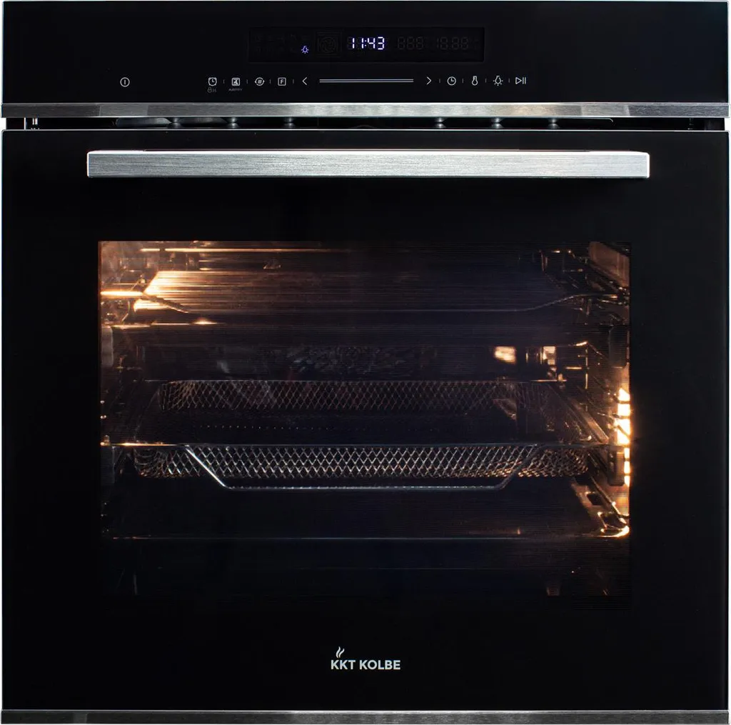 KKT KOLBE AirFryer Einbaubackofen 60 cm mit Heißluftfritteuse | autark | 72L | 2,9kW | Katalyse | Pizzafunktion | Grill | Umluft | Heißluft | Timer