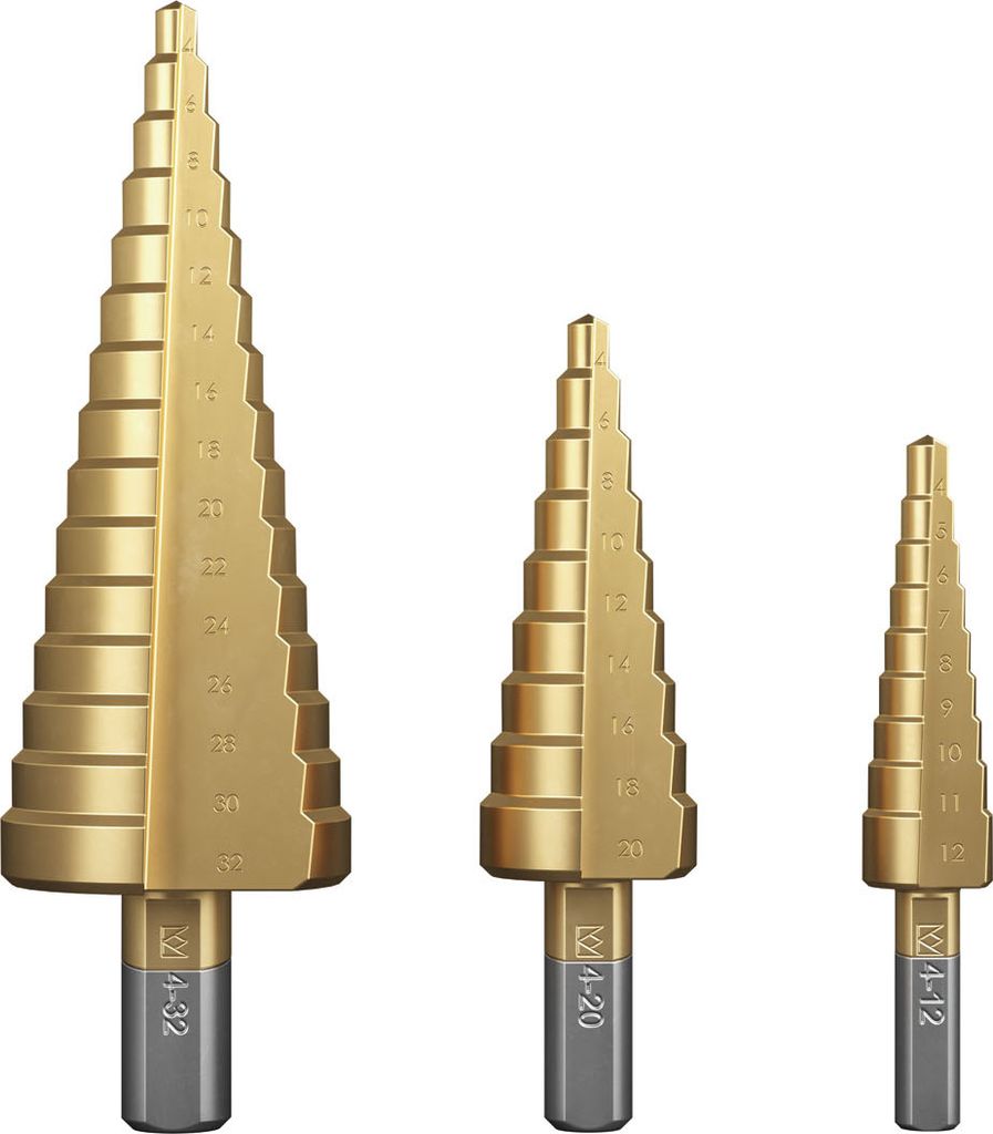 PARKSIDE® Spezialbohrerset (Stufenbohrer Set 3tlg.) Produktbild 