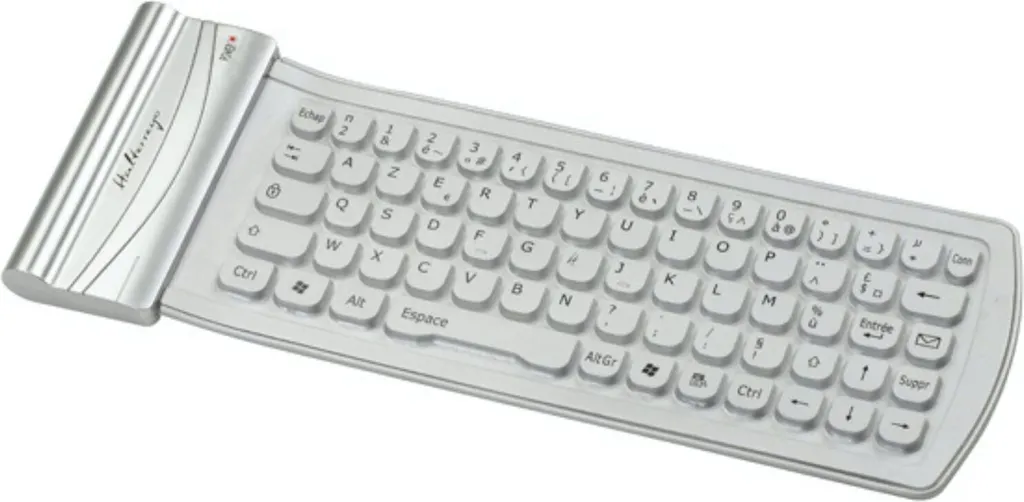 Clavier Bluetooth AZERTY Argent pour Travail Nomade et Tablette Mobile